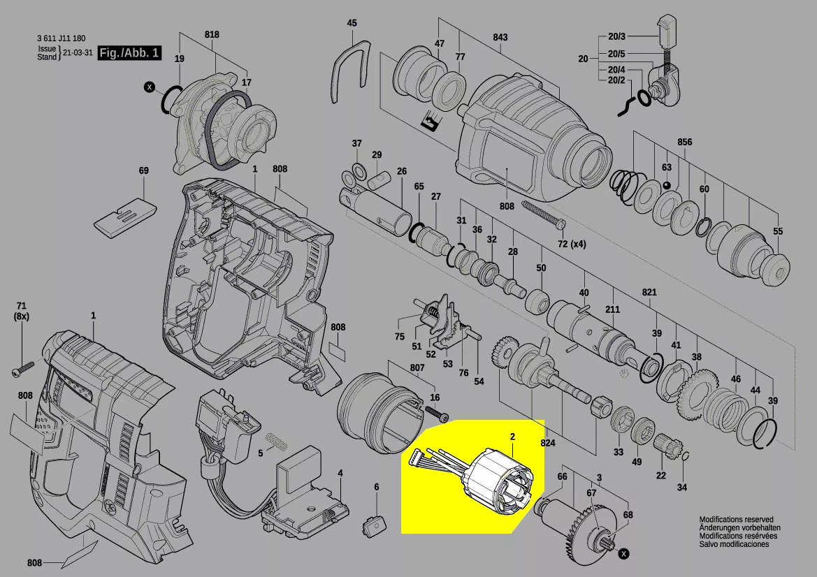Stator réf. 1 619 P15 329 Bosch